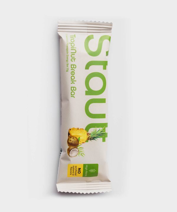 Barra nutricional de ananás e coco TropiNut Break Bar da Stautt, embalagem | TropiNut Break Bar pineapple and coconut nutrition bar by Stautt, pack